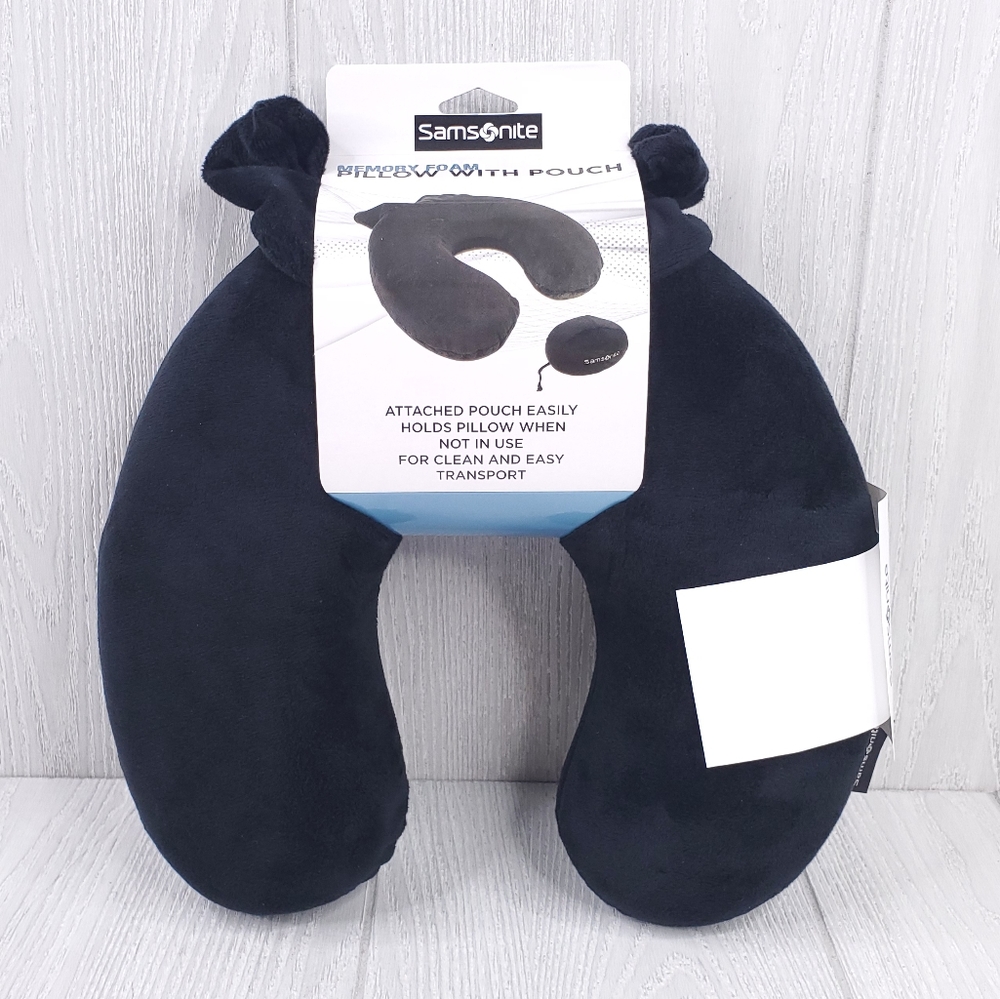 Samsonite Memory Foam Neck Pillow with Pouch